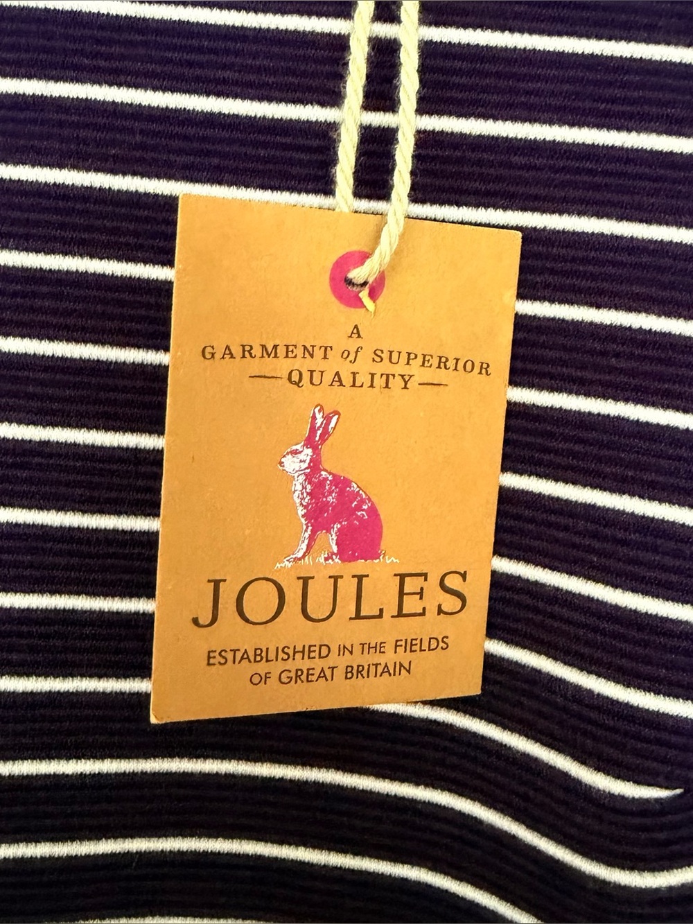 $119 New Joules U Marie Dress Size 6 Navy White Striped Shift Short Sleeve NWT - Picture 6 of 9